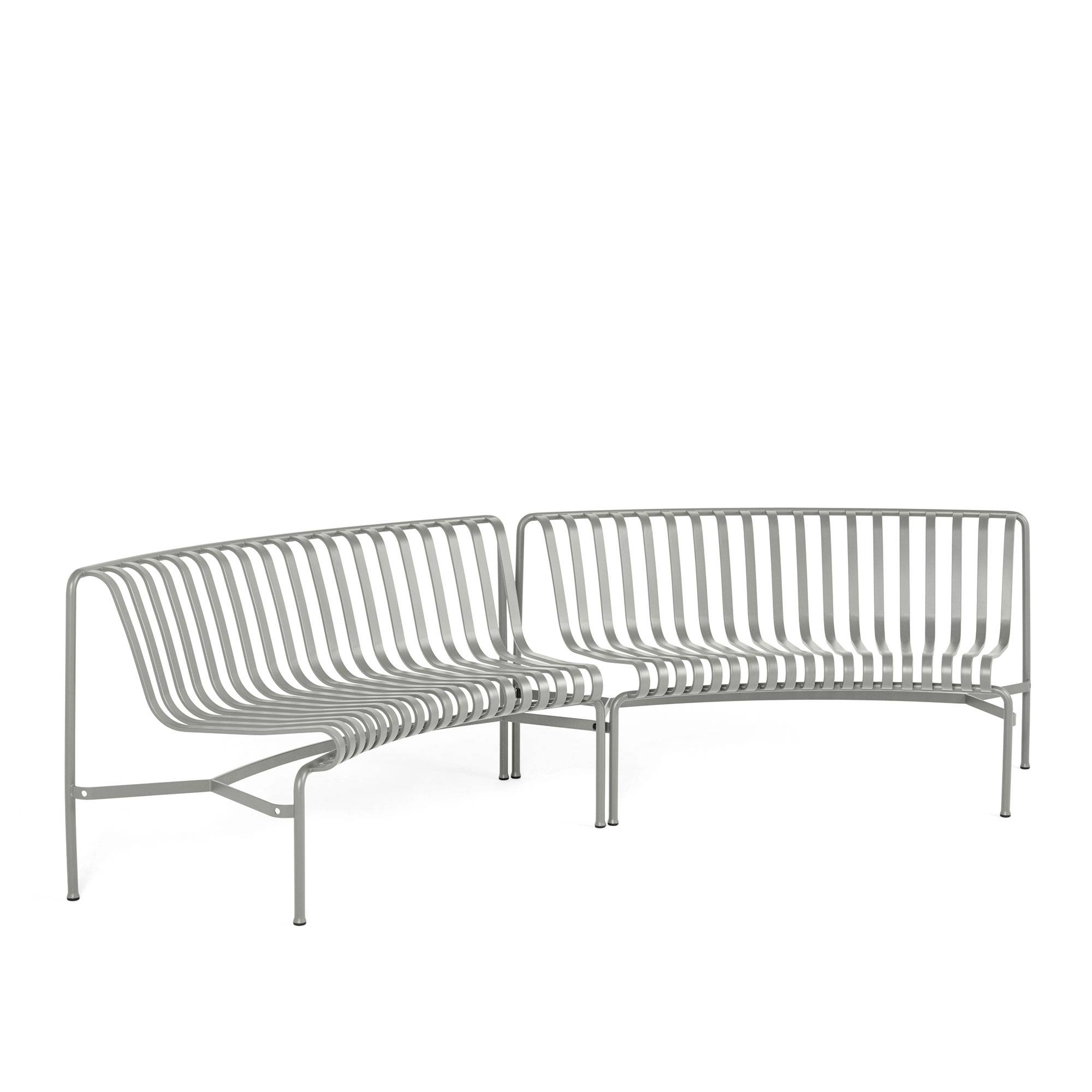 HAY - Palissade Park Dining Bench - Sky grey In/In - Trädgårdsbänkar - Ronan & Erwan Bouroullec - Grå