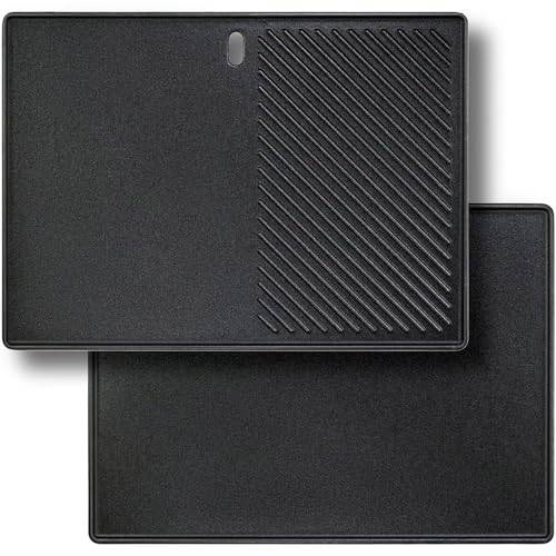 Denmay 13190 Grill Griddle Plancha för Landmann EMAILLEE Triton 3 och 4 Bruleurs, BBQ Gasgrill Gjutjärn Värme Plancha Tallrik Ägg Kyckling Stekning Matlagningsplatta