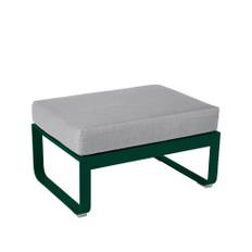 Fermob Bellevie 1-sits fotpall cedar green, flannel grey dyna