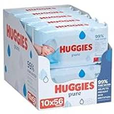 Huggies Pure Parfymfri Babyvåtservetter, 10 x 56 Stycken