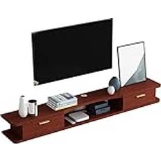 Väggmonterad TV-enhet Flytande TV-hylla, Flytande TV-ställ, Mediakonsol för underhållning, Väggmonterad TV-skåp/120 cm/D It's so kind of you