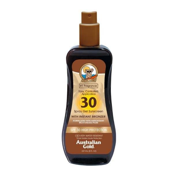 Australian Gold - Solcreme med Bronzer faktor 30 pumpe