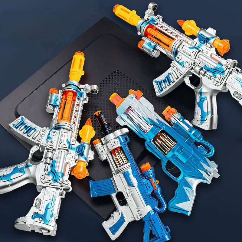Barn Elektrisk Leksakspistol Realistisk Maskinpistol Modell Som Riktiga Vapen med Ljud Ljuseffekter Icke-skjutande Barnpresenter
