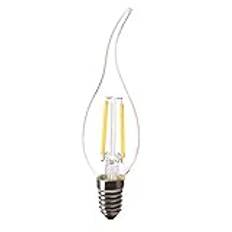 2W Candle Flame LED Filament Glödlampor E14 Liten Edison Screw Chandelier C35 360 BEAM LAMPLALB 2700-3000K varm vit, 25W glödande ekvivalent progress