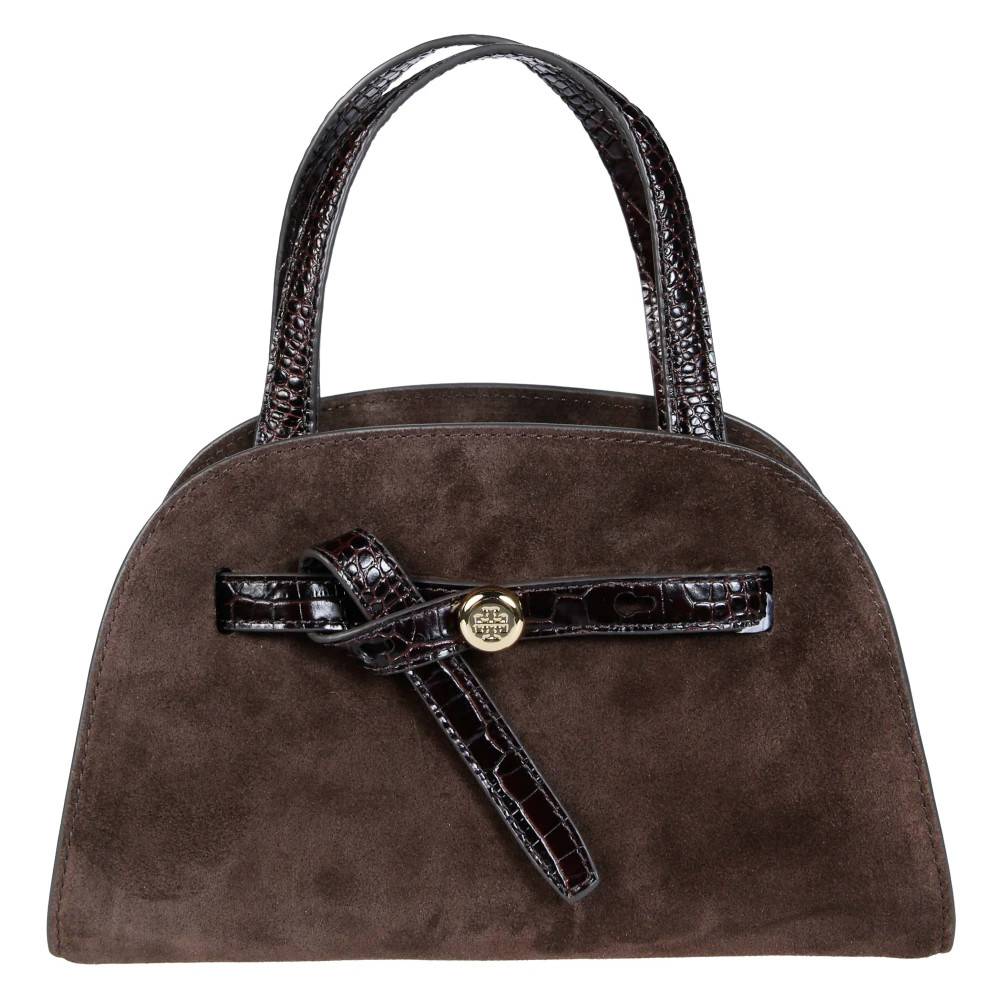 Tory Burch Romy Suede Small Bauletto - Tasker - Dame - Brun - ONE SIZE - Suede