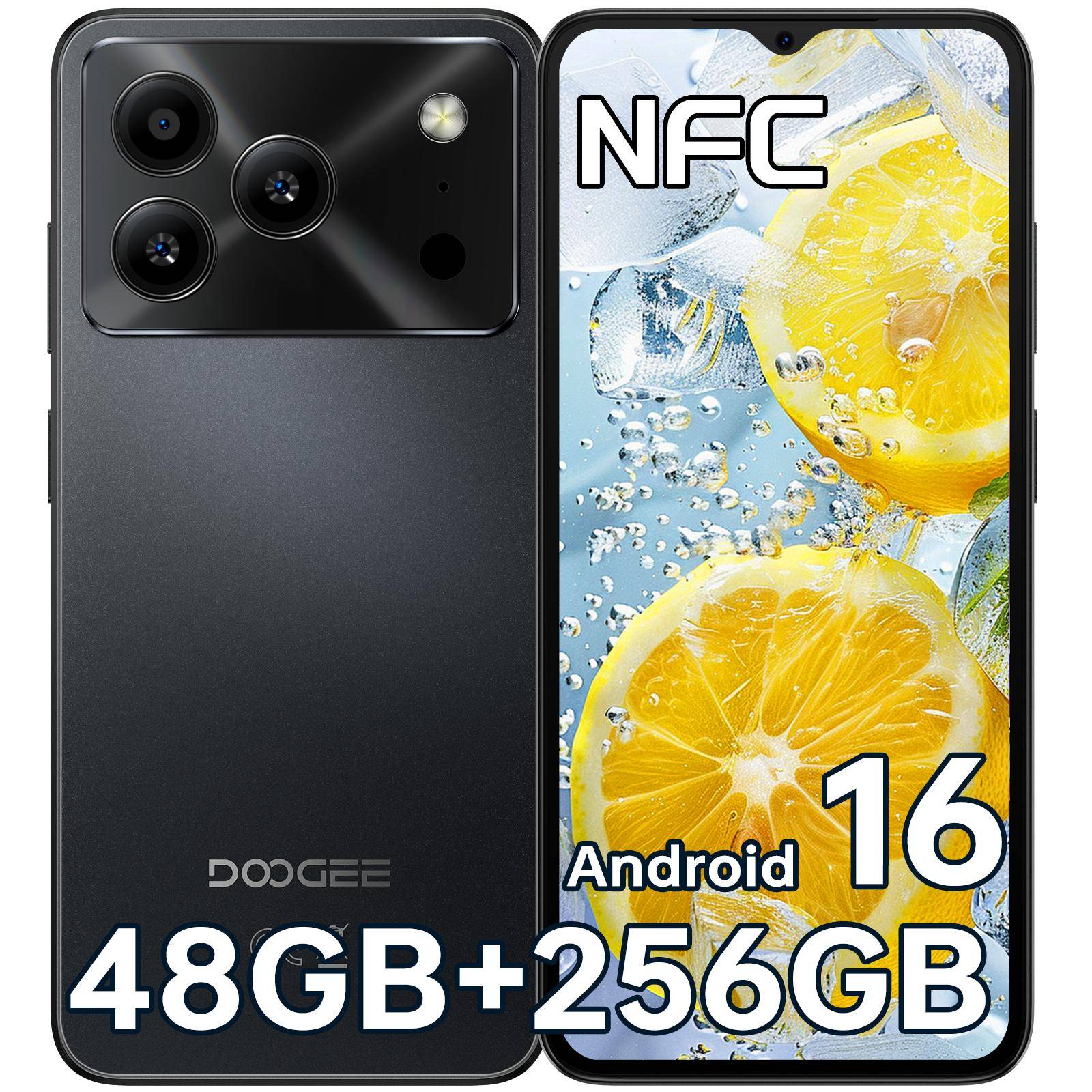 DOOGEE Note56Plus Andriod 16 Unlocked phone, 48GB+256GB/2TB Smartphone,Octa Core 6.56 HD+ 90Hz Mobile 6150mAh,50MP+8MP, Cellphone 8.45mm Ultra-slim