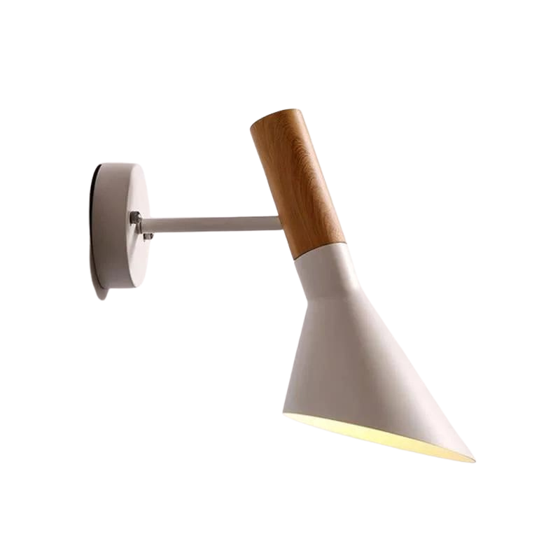 LumiMinimal Bord - Elegant LED Bordslampa för Modern Inredning - Vägglampa / Vitt & trä