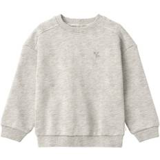 Wheat Sweatshirt Willi Stl. 116 cm / 6 år unisex - Sweatshirts Från Magasin - Blå (116 cm / 6 år)