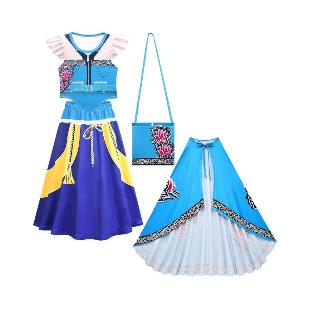 (83167+包包, 110cm) Huntress Witch Cosplay Set - Flutter Sleeve Asymmetrical Top and Skirt 83167