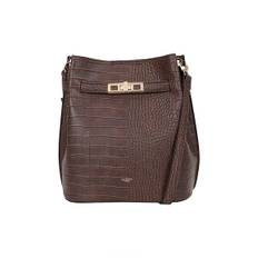 Ulrika Design - Ulrika Croco Hink-väska - Brun Hink-väska med krokomönster - Brown