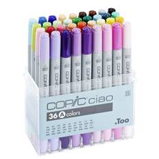 Copic marker CIAO sæt med 36 farver incl. plastdisplay