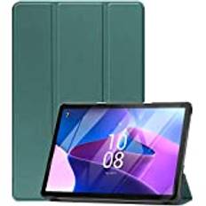 ProCase Fodral för Lenovo Tab M10 10,1 tum 2022 (TB328FU TB328XU) 3:e generationen, ultralätt och klassiskt skyddsfodral i PU-läder - grön