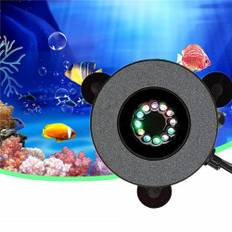 12 LED djupt sänkbar Aquarium Bubble Light luftsten Fisktank Pump Lampa Fjärrkontroll