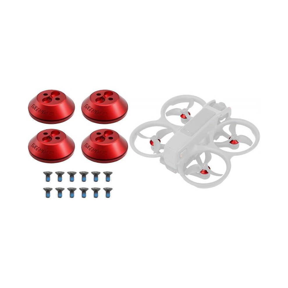 (Red) Aluminium Motor Protect Cover for DJI AVATA 2 RC Drone Accessories Dust-Proof Protective Motor Cover Guard Spare Parts Aluminum Alloy
