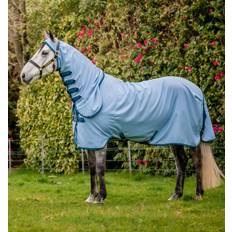 Horseware Amigo Ripstop Hoody Flugtäcke - Azure Blue/Navy & Electric Blue (130cm (6'0"))