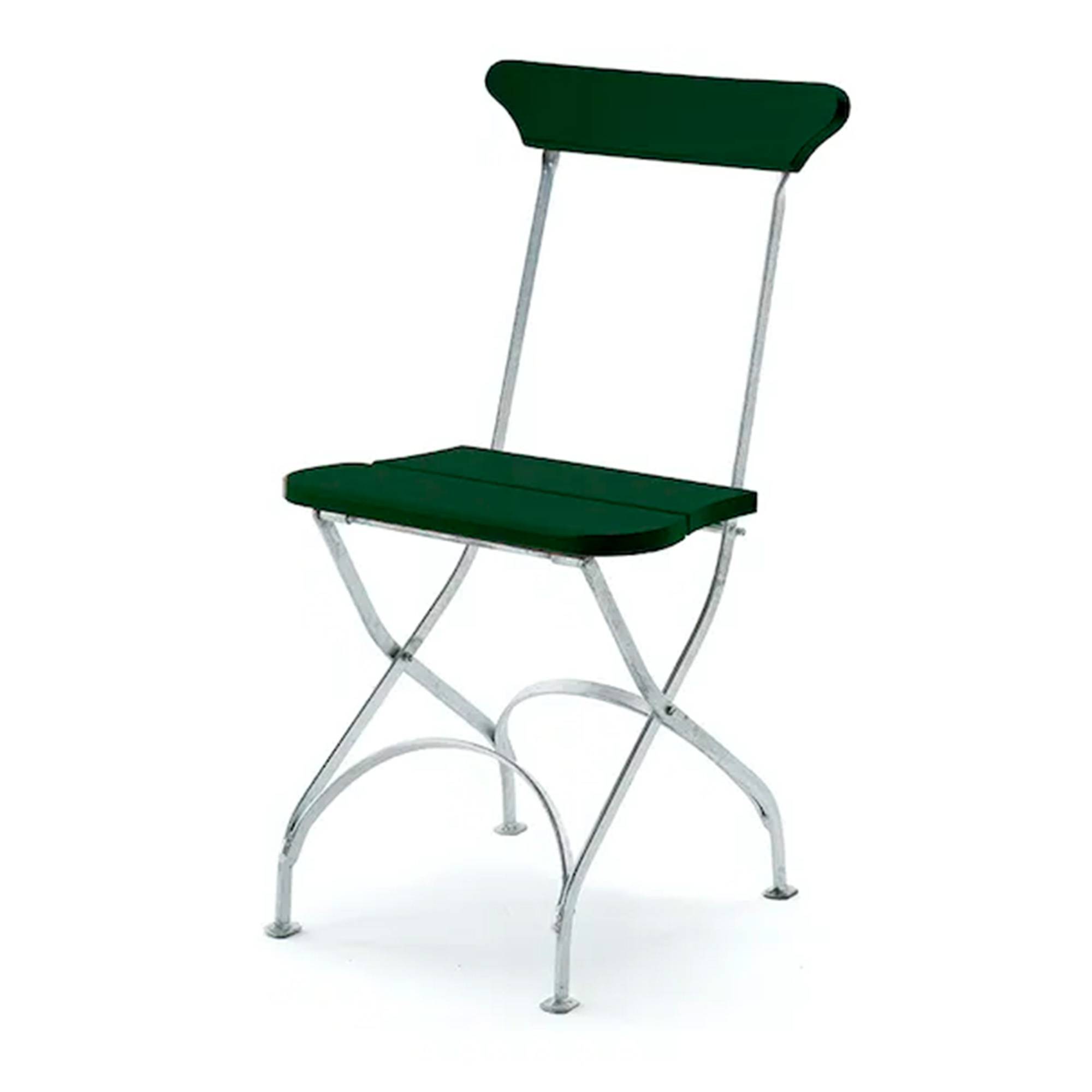 Byarums Bruk - Stol Classic No.2 - Grönlackerad Furu/Varmgalvainserad Aluminium - Udendørs spisebordsstole