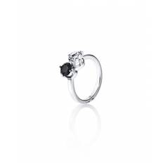 The Storm & I Ring Silver Crystal Quartz/Onyx