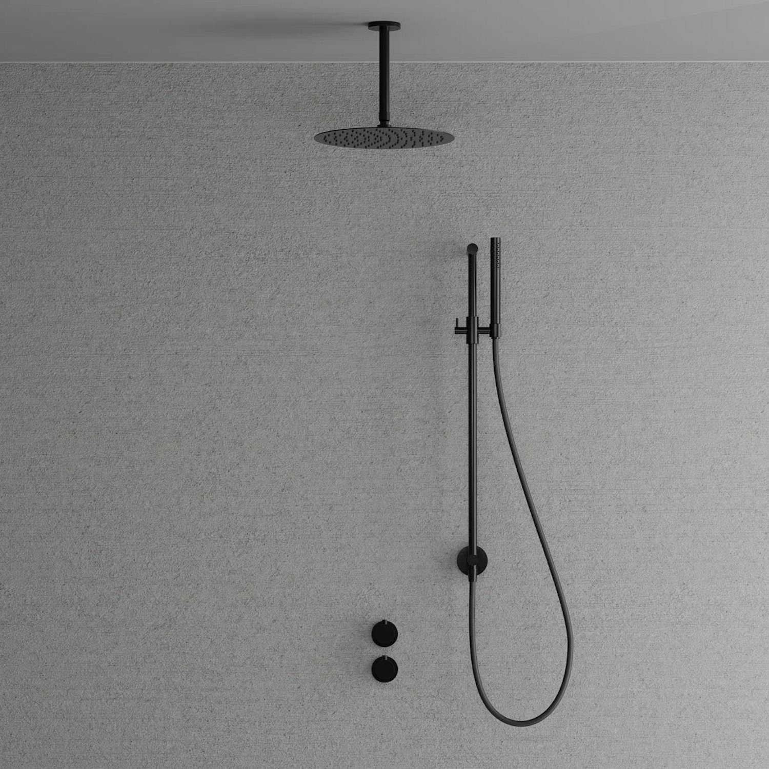 Takduschset Scandtap Steel Harmonized 5Z för Inbyggnad Shadow