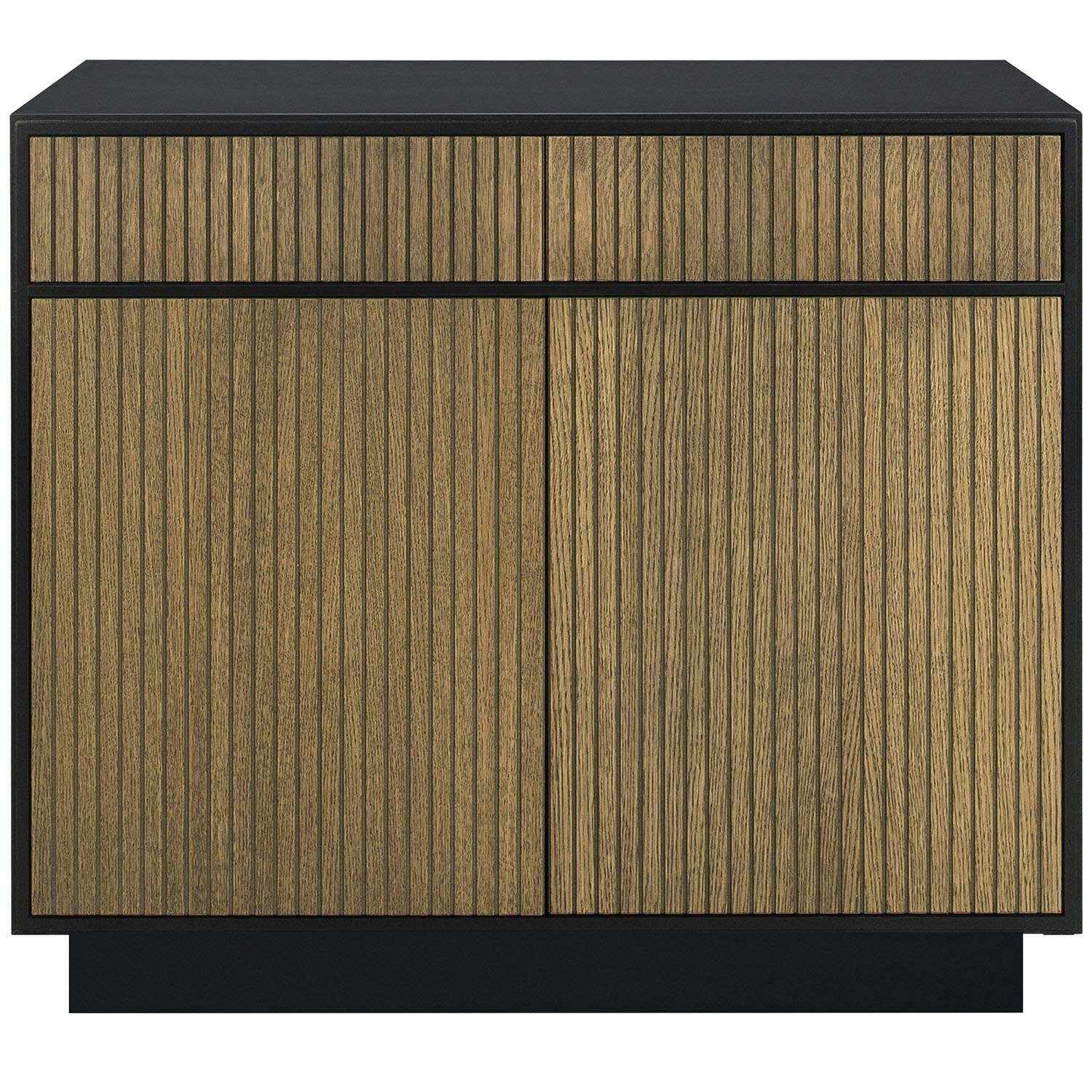 Englesson Line Burned Walnut Høj Skænk Med 2 Skuffer - Skænke og sideboards Egefinér Sort - 6611BW-B.