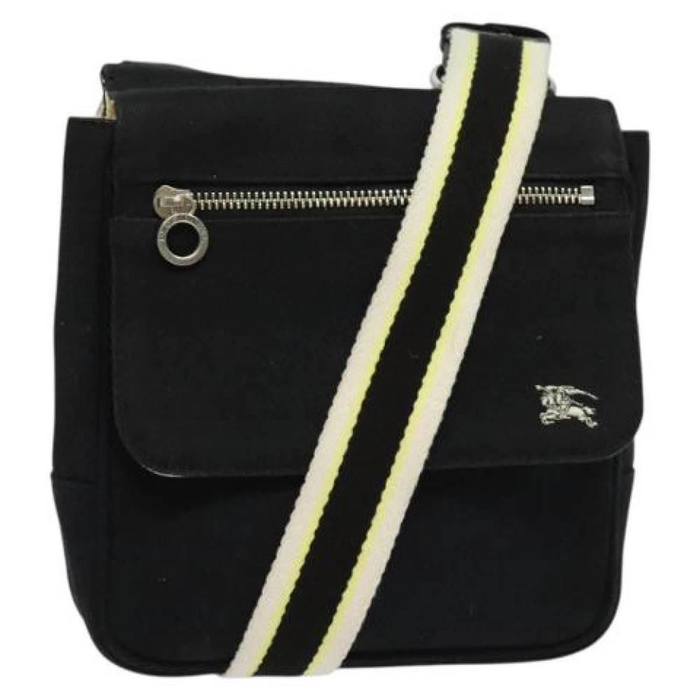 Burberry Vintage Pre-owned Canvas skuldertasker - Vintage - Dame - Sort - ONE SIZE - Uld