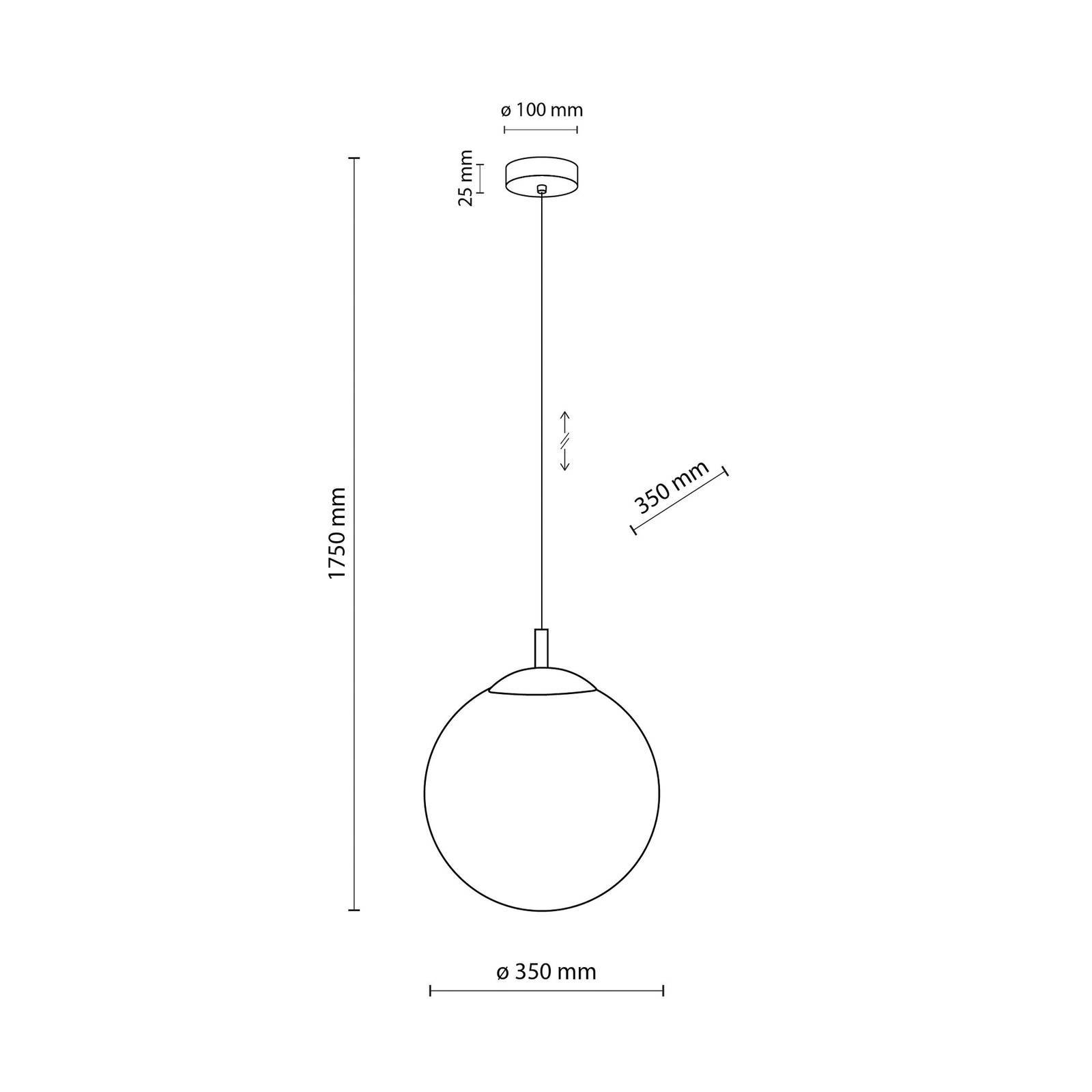 Glas pendellampa Esme TK Lighting, dimbar, Vitt / opal, Vardagsrum / matsal, Glas, Modern, Pendellampa