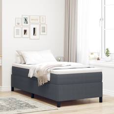 vidaXL Sengramme Mørkegrå 90x200 cm Corduroy Stof