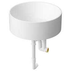 TANDÅN tvättställ f bänkskiva m vattenlås, vit, 38 cm