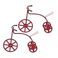 Toyvian 2St Dockhus Tillbehör Mini Liten Cykel Mini Miniatyr Cykel Mini Dekor Liten Trehjuling Mini Mini Trehjuling Miniatyr Cykel Prydnad Mini Cykel Modell