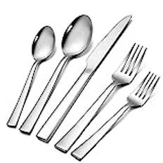 Herogo Bestick set, 20 delar bestickset i rostfritt stål för 4 personer, silver kniv gaffel sked set, polerat matbestick set för familj/fest/restaurang, rostfri och diskmaskinstålig