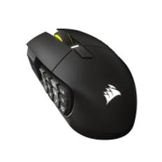 Corsair Scimitar Elite Wireless SE, Højre hånd, Optisk, RF trådløs + Bluetooth, 33000 dpi, Sort