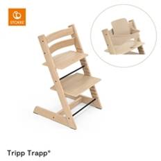 STOKKE Tripp Trapp Eg Natur + Babysæt