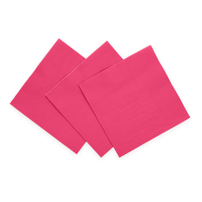 Hot pink servietter 20x - 33x33cm.