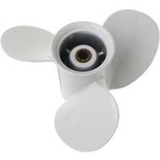 Båt utombordare propeller 9 1/4 x 10 aluminiumlegering för yamaha 9.9-15hp vita 3 blad 8 spline tand 87he