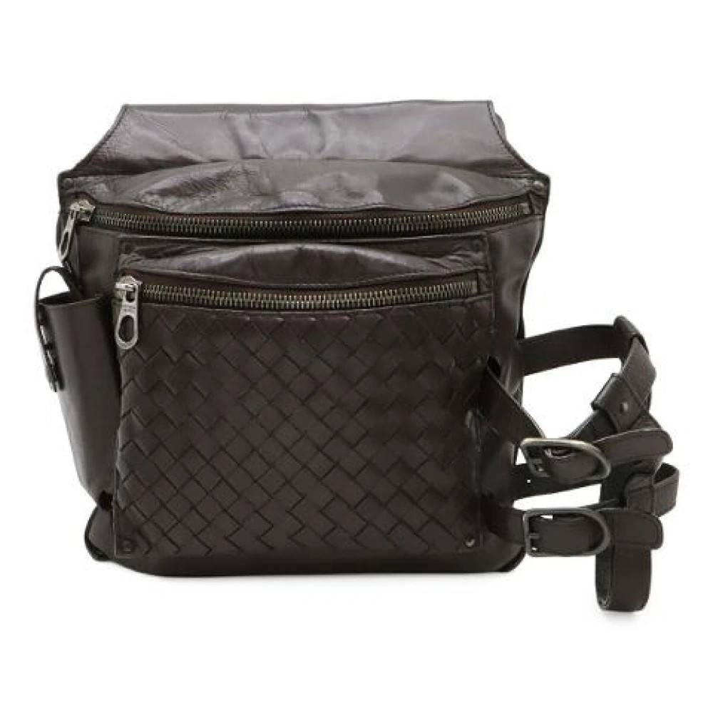 Bottega Veneta Vintage Pre-owned Laeder crossbody-tasker - Vintage - Herre - Brun - ONE SIZE - Uld