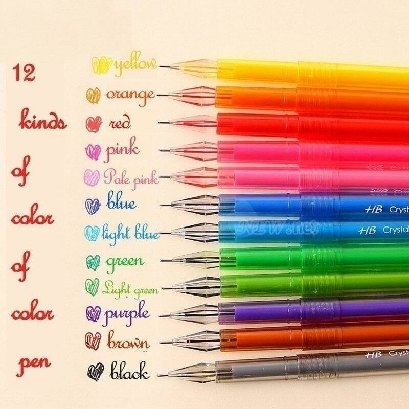 5 stödnyhet godis färger färgglada gel penna set skolmaterial färgade gel pennor multicolor