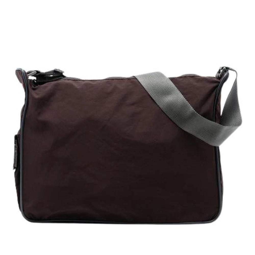 Prada Vintage Pre-owned Nylon Crossbody Bag - Vintage - Dame - Brun - ONE SIZE - Nylon