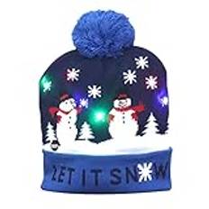 Stickad mössa LED utomhus herr partnerlook keps, b, one size