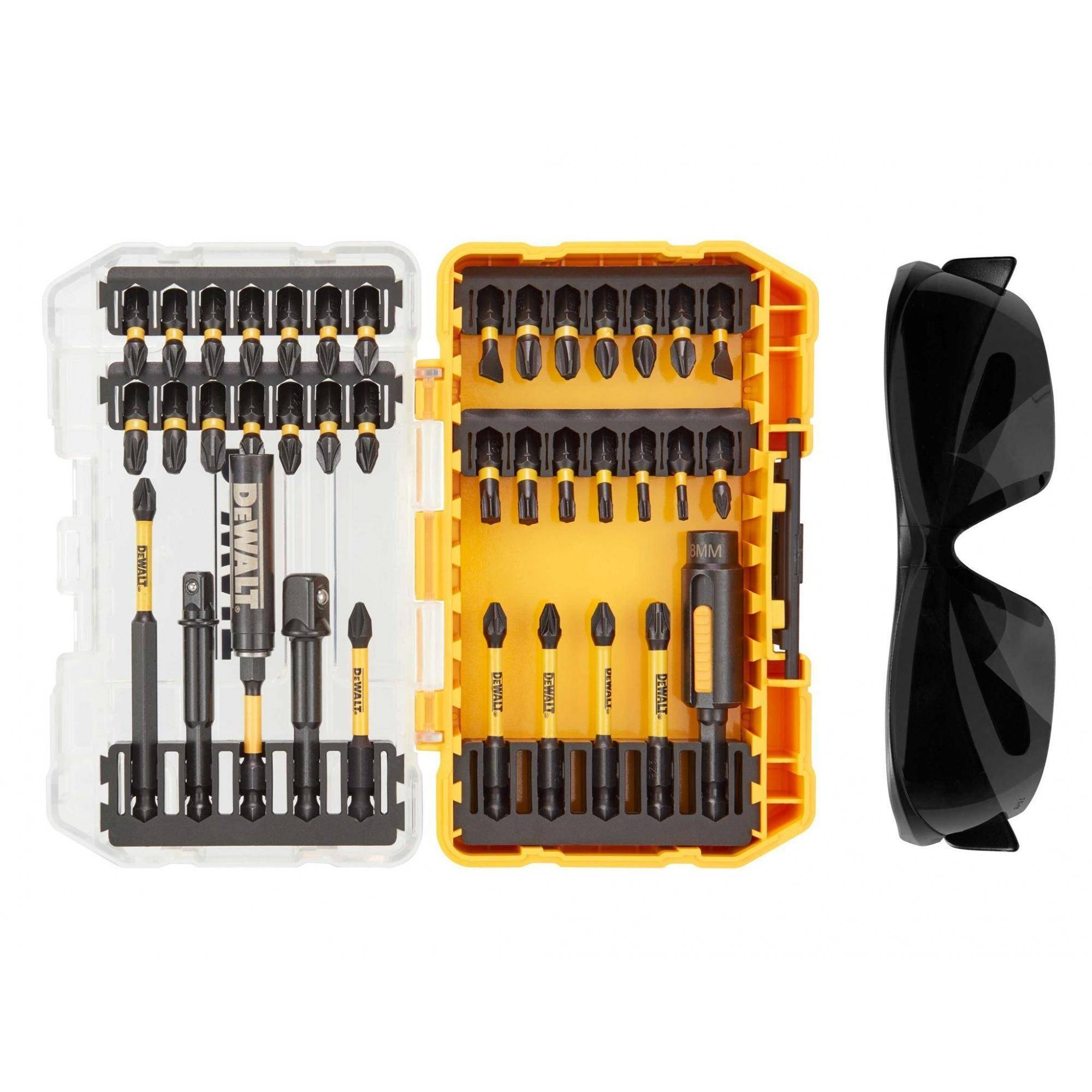 Dewalt Power Tools DT70740t Flextorq Bit Set, 38 Piece + Safety Glasses One Size