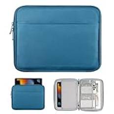 TiMOVO 9-11 Inch Tablet Sleeve Bag for iPad 10th Gen. 10.9", iPad 9th/8th/7th Gen. 10.2", iPad Air 11/Air 5th/4th Gen. 10.9",Galaxy Tab A9+/A9 Plus 11", Carrying Case with Pocket, Peacock Blue