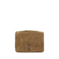 Saint Laurent, Taske, Dame, Brun, ONE SIZE, Uld, Jamie Skuldertaske med YSL-detalje