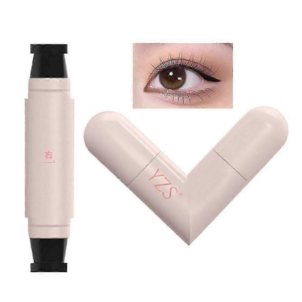 (Black) Dual-Ended Eyeliner Stamp for Effortless Wings Quick-Dry Smudge-Proof Long Lasting Makeup