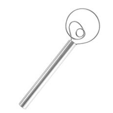 Stainless Steel Flour Coil Stirrer Flour Mixer Kitchen Blender Durable Lightweight Dough Whisk silver