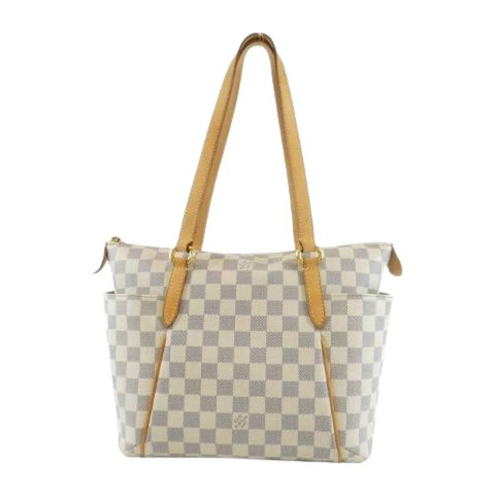 Louis Vuitton Vintage Pre-owned Totally Damier Azur Coated Canvas Tote Bag - Vintage - Dame - Beige - ONE SIZE - Uld
