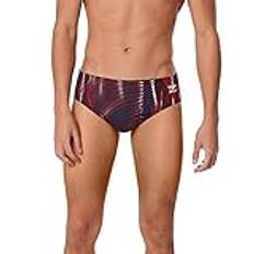 Speedo Herr baddräkt kort uthållighet + tryckta lagfärger badbyxor Solröd/vit/blå 30