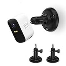 HOLACA Justerbar väggmonteringshållare kompatibel med Eufycam 1/2/2C/2C Pro/3/3C/E/S3 Pro och andra Eufycam-modeller, 1/4 tum skruv Eufycam väggfästen (2-pack svart)