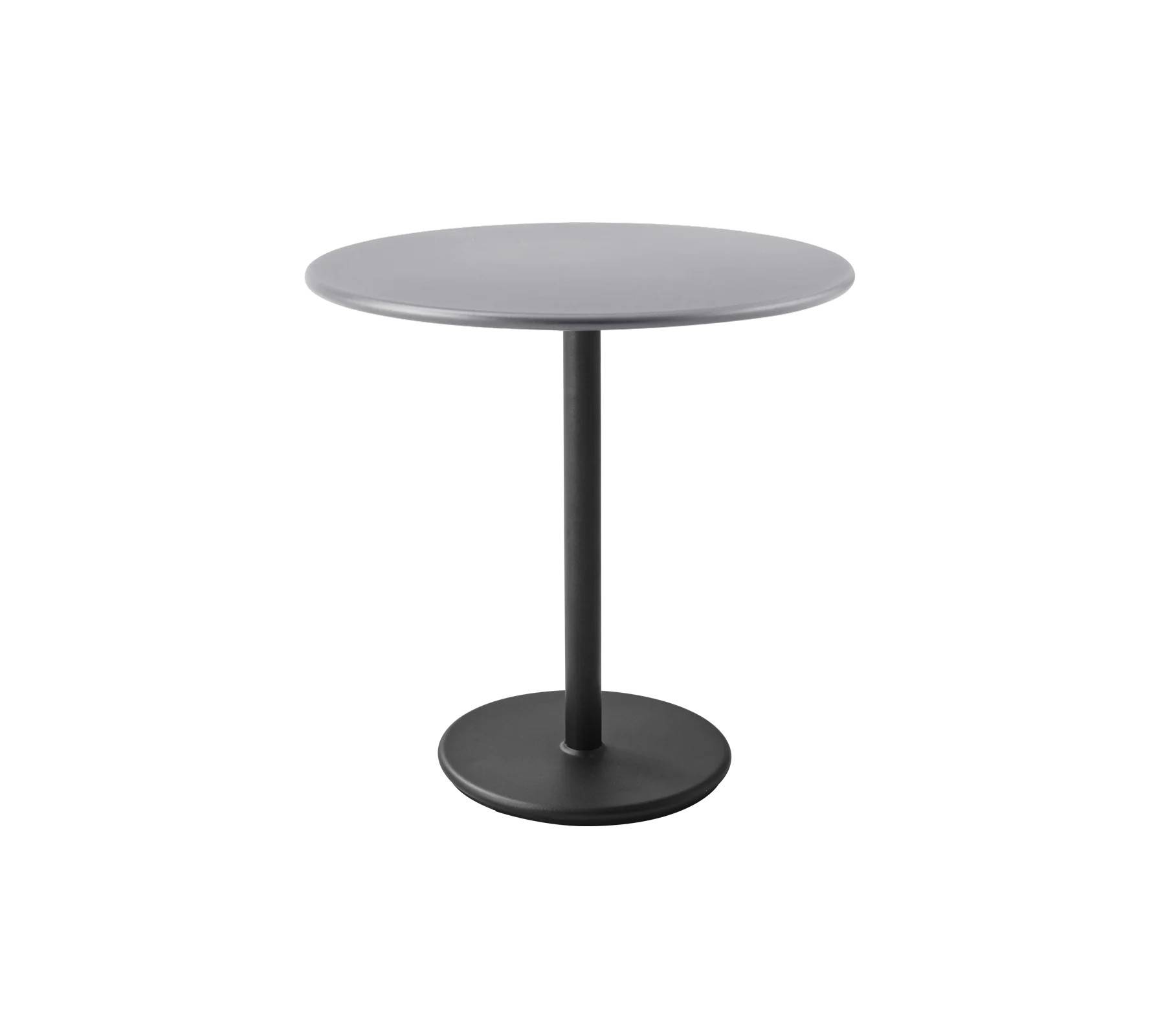 Cane-Line - Cafebordsunderrede - Go - Lava Grey/bordsskiva dia. 80 cm - Drop, Go - Light Grey - Grå