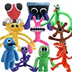 10PCS Rainbow Friends Plush Toys,Rainbow Friends Figures,Horror Game Stuffed Doll,Kids Party Favors Gifts for Halloween Thanksgiving Christmas