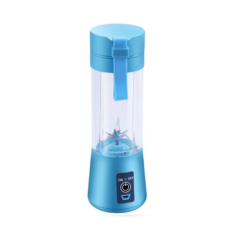 Bärbar juicemixer usb juicepress kopp multifunktion fruktmixer 2 4 6 blad mixer röd svart grön blå pu - Röd