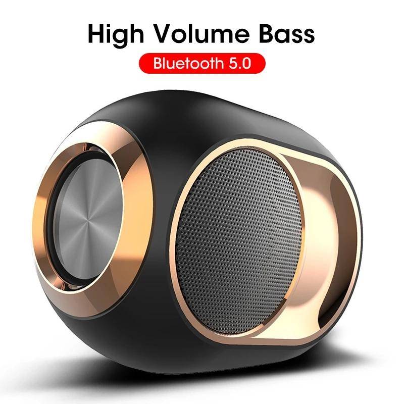 X6 Bluetooth-högtalare Ny trådlös Bluetooth-högtalare utomhussubwoofer FM-radio trådlöst subwooferkort TWS Bluetooth-ljud svart
