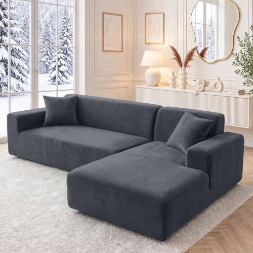 NAKIHOUSE Dicke Samt Sofa Überzug, Sofabezug mit einem Kissenbezug